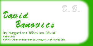 david banovics business card