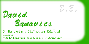 david banovics business card